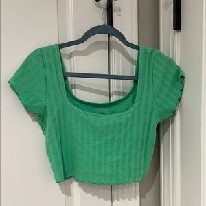 Green Crop Top